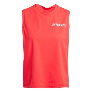 Damski tank top adidas Terrex Multi Climacool. Czerwone topy ADIDAS, bez wzorów, bez kołnierzyka, bez ramiączek. Za 151,20 zł.