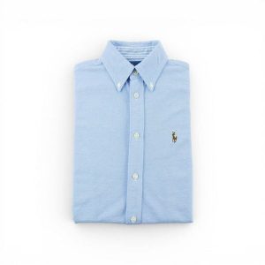Second life - Koszula damska Polo Ralph Lauren jednolita niebieska - Jak nowy. Niebieskie koszule Ralph Lauren, l, bez wzorów, bez kołnierzyka, bez ramiączek. Za 212,96 zł.