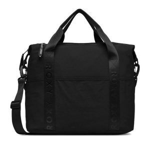Torebka Roxy. Czarne shopper bag Roxy, bez wzorów, bez dodatków. Za 99,99 zł.