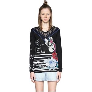 Desigual Panie Sweter Jers Sylvatica 18Swjf69 2000 (Rozmiar M). Swetry klasyczne marki Desigual. W wyprzedaży za 178,00 zł.