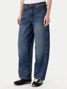 Guess Jeans Jeansy W5BA2X D5M4E Granatowy Regular Fit. Niebieskie jeansy Guess Jeans, z aplikacjami, z bawełny. Za 369,99 zł.