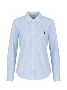U.S. Polo Assn. Koszula - Slim fit - w kolorze błękitnym rozmiar: XL. Niebieskie koszule U.S. Polo Assn., s, bez wzorów, z bawełny, bez kołnierzyka, bez ramiączek. Za 148,96 zł.