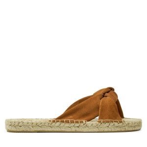 Espadryle Pepe Jeans. Brązowe espadryle Pepe Jeans, bez wzorów, z jeansu, bez obcasa. Za 219,99 zł.