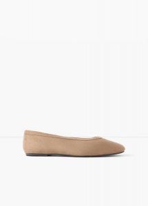 Baleriny. Brązowe balerinki bonprix, bez wzorów, bez obcasa, bez zapięcia. Za 79,99 zł.