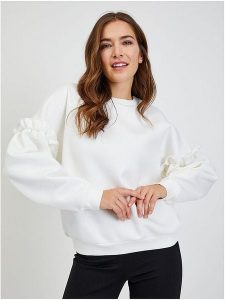 Orsay Bluza w kolorze białym rozmiar: L. Białe bluzy Orsay, l, bez wzorów, bez kaptura. Za 78,99 zł.