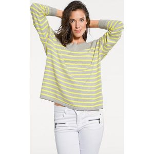 Sweter w kolorze szaro-żółtym. Swetry oversize marki Ashley Brooke by Heine. W wyprzedaży za 186,95 zł.