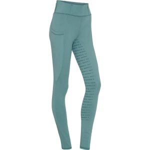 Damskie legginsy jeździeckie z pełną przyczepnością Equipage Kendra. Niebieskie legginsy EQUIPAGE, bez wzorów, z materiału. Za 249,65 zł.