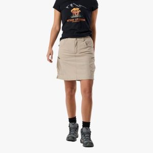 Spódnica turystyka damska Swedemount Glittertind Skirt szybkoschnąca. Brązowe spódnice SWEDEMOUNT, bez wzorów. Za 249,99 zł.