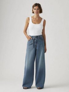 Levi's Dżinsy - Straight Leg - w kolorze granatowym rozmiar: W29/L29. Niebieskie jeansy Levi's®, z aplikacjami, ze skóry, z podwyższonym stanem. Za 238,45 zł.