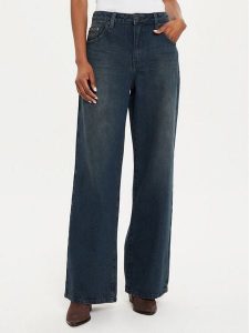 One Teaspoon Jeansy 26419 Niebieski Wide Leg. Niebieskie jeansy One Teaspoon, bez wzorów, z bawełny. Za 349,99 zł.