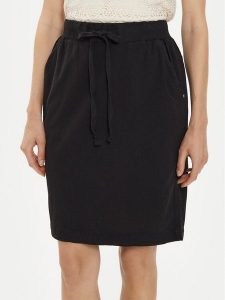 Kaffe Spódnica mini Naya 10502802 Czarny Regular Fit. Czarne spódnice Kaffe, bez wzorów, z bawełny, mini. Za 99,99 zł.