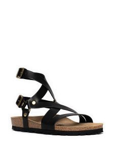 Sunbay Sandały "Elorza" w kolorze czarnym rozmiar: 41. Czarne sandały Sunbay, bez wzorów, z otwartym noskiem, bez obcasa, bez zapięcia. Za 132,67 zł.