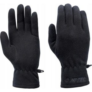 Rękawiczki polarowe dla kobiet Hi-tec Lady salmo. Czarne rękawiczki Hi-tec, na zimę, bez wzorów, z polaru. W wyprzedaży za 29,99 zł.