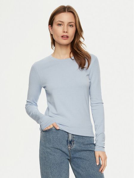 Calvin Klein Bluzka K20K208031 Błękitny Slim Fit. Niebieskie bluzki Calvin Klein, xl, bez wzorów, z syntetyku, bez kołnierzyka, bez ramiączek. Za 239,99 zł.