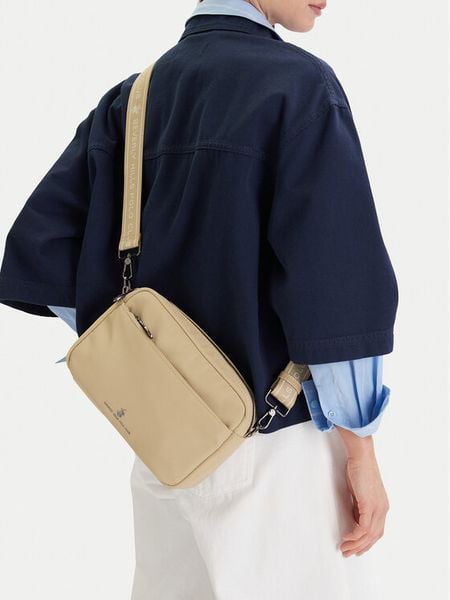 Beverly Hills Polo Club Torebka CEOWB-BHPC-L-007-09 Beżowy. Brązowe listonoszki Beverly Hills Polo Club, bez wzorów, z materiału, bez dodatków. Za 129,99 zł.