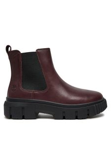 Timberland Sztyblety TB0A2QHQC601 Bordowy. Czerwone botki Timberland, bez wzorów, ze skóry, bez obcasa, na płaskiej podeszwie, bez zapięcia. Za 359,99 zł.