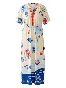 Miss Lagotte Sukienka w kolorze kremowo-niebieskim rozmiar: 36. Brązowe sukienki Miss Lagotte, bez wzorów, bez kołnierzyka, bez ramiączek, maxi. Za 173,99 zł.