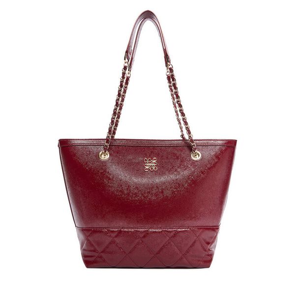 Torebka Nine West. Czerwone shopper bag Nine West, bez wzorów, bez dodatków. Za 229,99 zł.