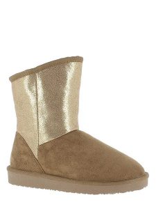 ISLAND BOOT Botki zimowe w kolorze jasnobrązowym rozmiar: 40. Brązowe botki Island Boot, na zimę, bez wzorów, z materiału, bez obcasa, na platformie, bez zapięcia. Za 130,99 zł.