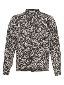 MOSS COPENHAGEN Bluzka w kolorze czarno-białym rozmiar: S. Czarne bluzki Moss Copenhagen, s, bez wzorów, bez kołnierzyka, bez ramiączek. Za 131,43 zł.