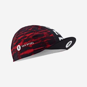 Czapka z daszkiem rowerowa Van Rysel LTD. Niebieskie czapki VAN RYSEL, bez wzorów, z elastanu, sportowe. Za 44,99 zł.