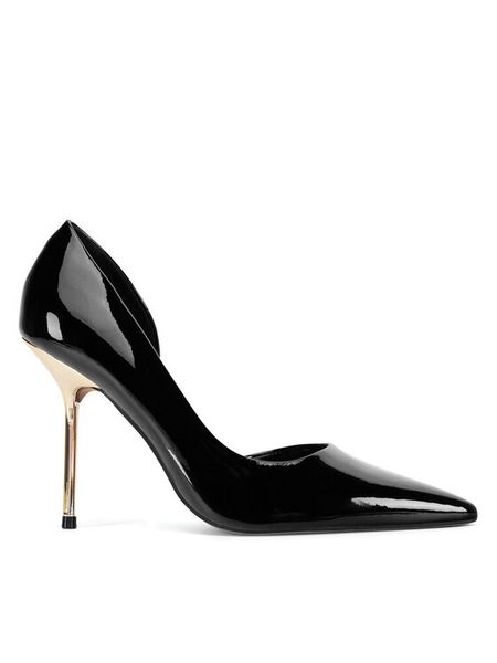 Nine West Szpilki CWF0003-04 Czarny. Czarne szpilki Nine West, bez wzorów, z materiału, bez obcasa. Za 249,99 zł.