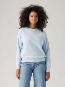 Levi´s Bluza w kolorze błękitnym rozmiar: M. Niebieskie bluzy m, bez wzorów, z bawełny, bez kaptura. Za 118,56 zł.