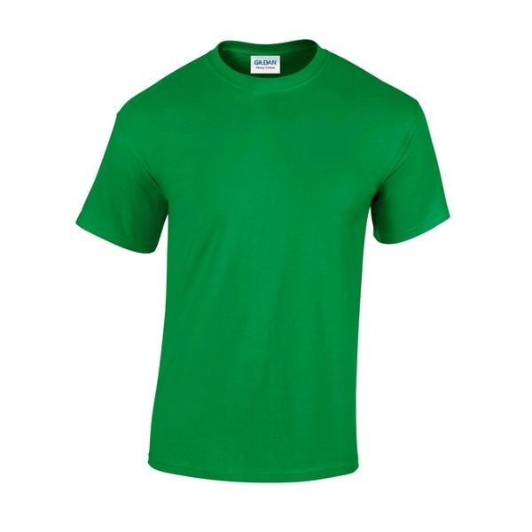 Ciężka Bawełniana Koszulka Unisex Dla Dorosłych. Zielone bluzki GILDAN, s, bez wzorów, z bawełny, sportowe, bez kołnierzyka, bez ramiączek. Za 32,99 zł.