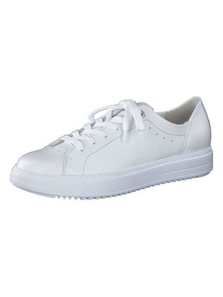 Paul Green Skórzane sneakersy w kolorze białym rozmiar: 40. Białe trampki Paul Green, bez wzorów, ze skóry, bez zapięcia. Za 438,94 zł.
