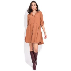 Fille Du Couturier Sukienka Damska Oriane 38 Brązowy. Sukienki marki Fille Du Couturier. W wyprzedaży za 168,00 zł.