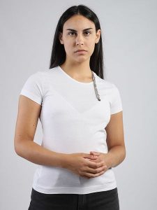 Diesel Clothes Koszulka w kolorze białym rozmiar: XXS. Białe bluzki Diesel Clothes, xxs, bez wzorów, z bawełny, bez kołnierzyka, bez ramiączek. Za 100,99 zł.