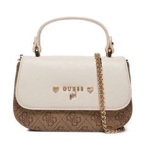 Torebka Guess. Brązowe torebki klasyczne Guess, z aplikacjami, bez dodatków. Za 259,99 zł.