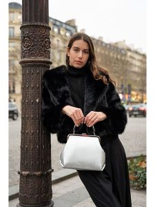 Maison héritage PARIS Skórzana torebka "Usse" w kolorze srebrnym - 30 x 20 x 10 cm rozmiar: onesize. Szare torebki klasyczne Maison héritage PARIS, bez wzorów, z materiału, bez dodatków. Za 339,99 zł.