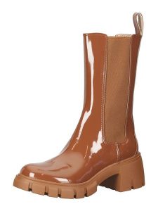 Steve Madden Skórzane sztyblety w kolorze jasnobrązowym rozmiar: 37. Brązowe botki Steve Madden, bez wzorów, bez zapięcia. Za 226,63 zł.