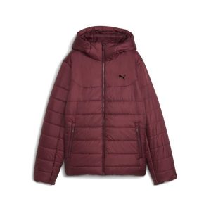 Damska kurtka wyścielana Essentials z kapturem PUMA. Czerwone kurtki Puma, bez wzorów, z kapturem. Za 399,00 zł.