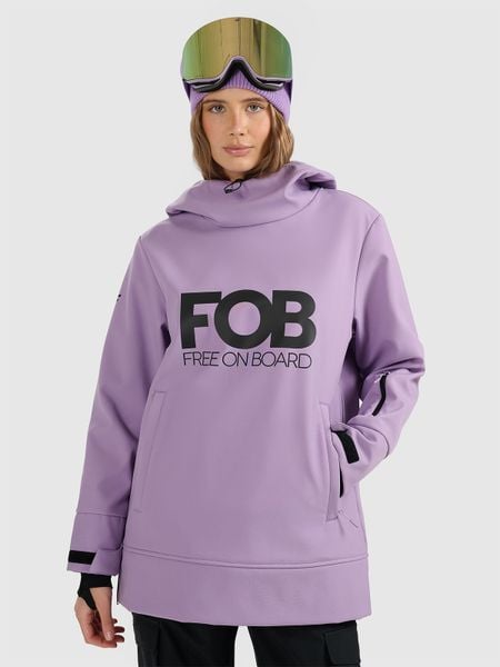 4F Bluza snowboardowa z softshellu membrana 5000 damska - fioletowa L. Fioletowe bluzy 4f, l, bez wzorów, z materiału, bez kaptura. Za 399,99 zł.