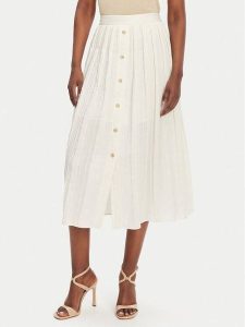 TWINSET Spódnica trapezowa 251TT2143 Écru Loose Fit. Spódnice Twinset, bez wzorów, z bawełny. Za 479,99 zł.