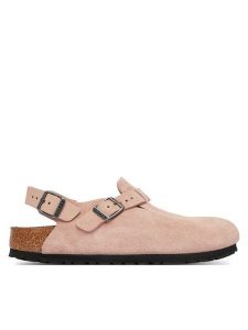 Birkenstock Sandały Tokio 1031636 Różowy. Czerwone sandały Birkenstock, bez wzorów, ze skóry, bez obcasa, na płaskiej podeszwie, bez zapięcia. Za 582,99 zł.