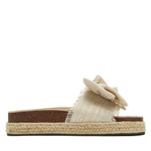 Espadryle DeeZee. Brązowe espadryle DeeZee, bez wzorów, bez obcasa. Za 119,99 zł.