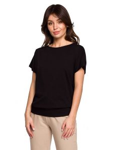 Be Wear Koszulka w kolorze czarnym rozmiar: L. Czarne bluzki Be Wear, l, bez wzorów, bez kołnierzyka, bez ramiączek. Za 92,21 zł.