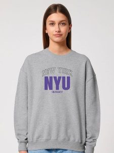 American Universities Bluza "NYU" w kolorze szarym rozmiar: XL. Szare bluzy American Universities, xl, bez wzorów, bez kaptura. Za 83,42 zł.