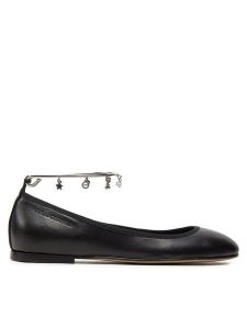 KARL LAGERFELD Baleriny Karo KL40124 Czarny. Czarne balerinki KARL LAGERFELD, bez wzorów, ze skóry, bez obcasa, bez zapięcia. Za 469,99 zł.