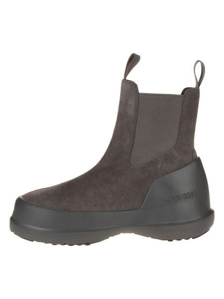 Moon Boot Skórzane botki "Luna Chelsea Suede" w kolorze brązowym rozmiar: 38. Brązowe botki Moon Boot, bez wzorów, bez obcasa, bez zapięcia. Za 339,00 zł.