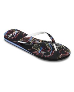 Japonki damskie ROXY Portofino III. Czarne klapki Roxy, bez wzorów, z gumy, bez obcasa. Za 94,99 zł.