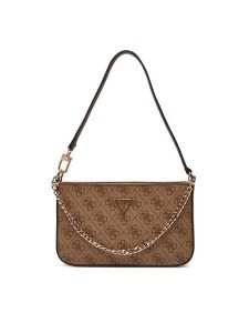 Guess Torebka Noelle II Mini HWBG96 72720 Brązowy. Brązowe torebki klasyczne Guess, z aplikacjami, ze skóry, bez dodatków. Za 349,99 zł.