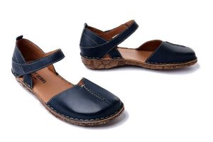 JOSEF SEIBEL 79542 162 505 Rosalie 42 Pulse dunkelblau, sandały damskie. Niebieskie sandały Josef Seibel, bez wzorów, ze skóry, bez obcasa, bez zapięcia. Za 287,92 zł.