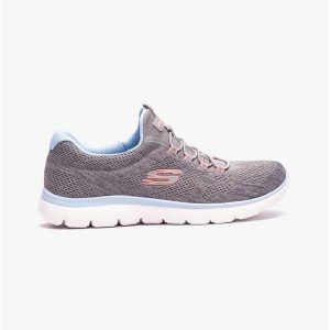 Buty damskie SKECHERS Summits Fun Flare. Szare buty trekkingowe Skechers, bez zapięcia. Za 209,99 zł.