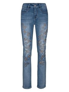 Heine Dżinsy - Regular fit - w kolorze niebieskim rozmiar: W21. Niebieskie jeansy Heine, bez wzorów. Za 196,45 zł.