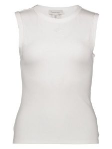 Calvin Klein Top w kolorze białym rozmiar: L. Białe topy Calvin Klein, l, bez wzorów, z bawełny, bez kołnierzyka, bez ramiączek. Za 104,99 zł.
