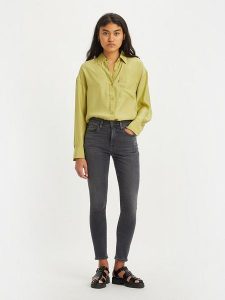 Levi´s Dżinsy "721" - Skinny fit - w kolorze antracytowym rozmiar: W25/L32. Czarne jeansy z aplikacjami, z podwyższonym stanem. Za 140,53 zł.